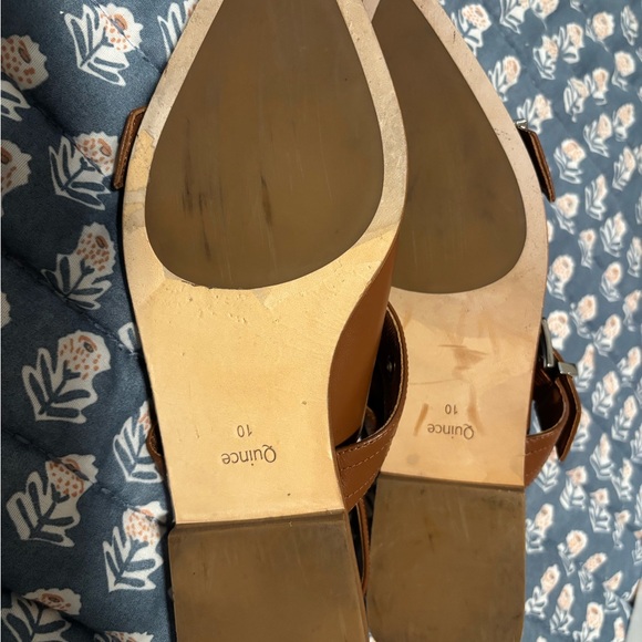 Quince Italian Leather Slingback Flats 🤎 Brown | Size 10 | Repair Needed - Picture 10 of 10